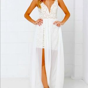 White Lace Maxi Dress - Lulus